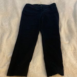 Size 4 petite black express straight leg mid rise pants